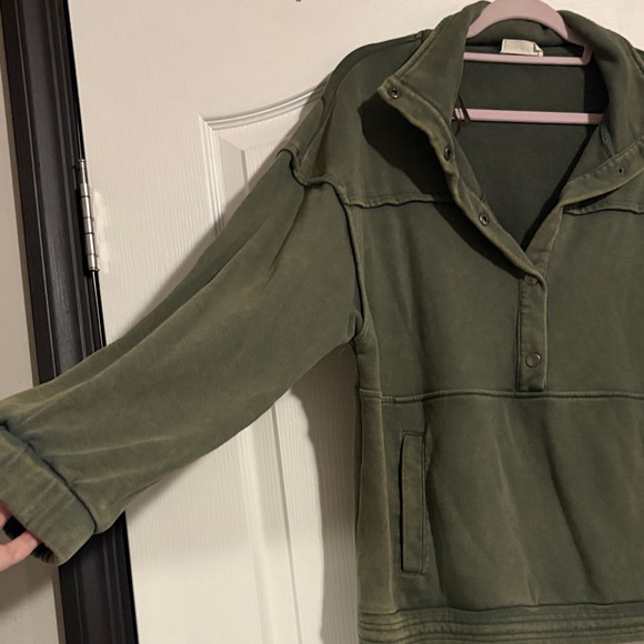 Olive Green Women's Sweatshirt - Picture 3 of 5